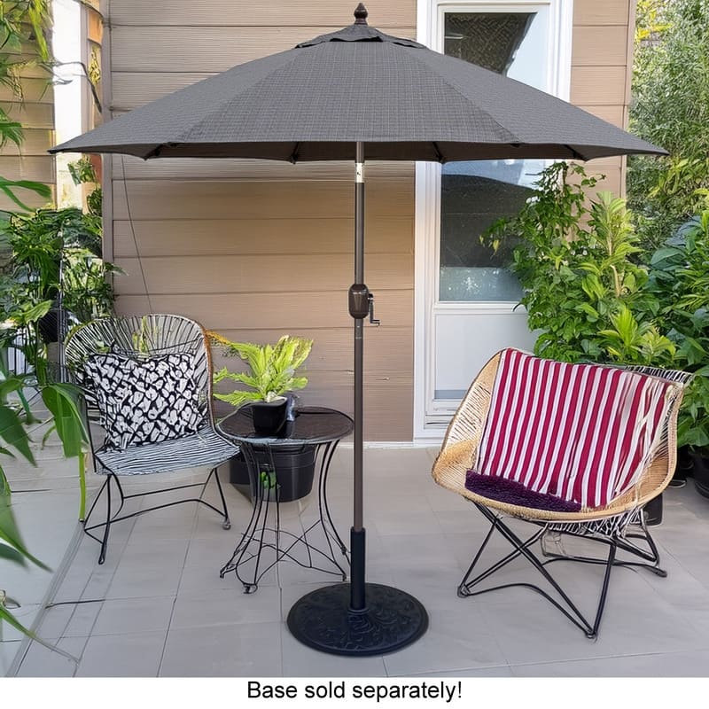 Tropishade 7.5' Market Umbrella with Sunbrella 56086 Surge Charcoal