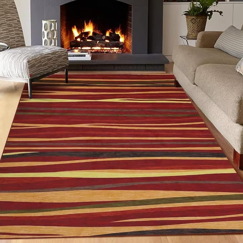 Garvee Modern Abstract Area Rug Colorful Throw Carpet
