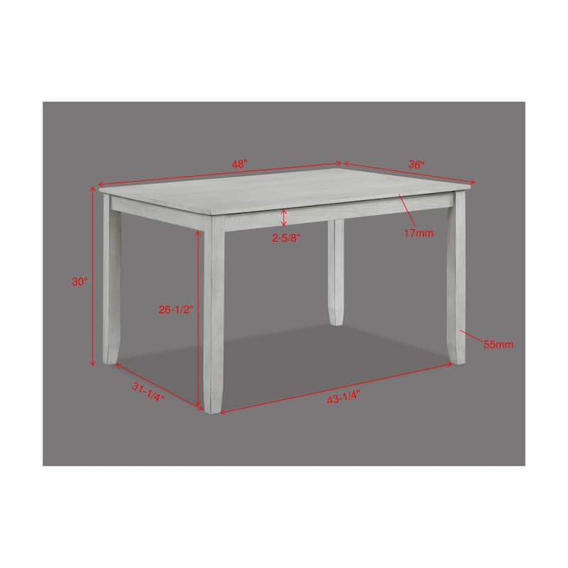 Carolina White Drift Wood Modern Dining Room Set