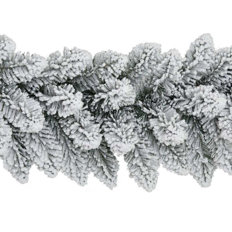 Puleo International 9' x 10" Flocked Royal Majestic Fir Garland