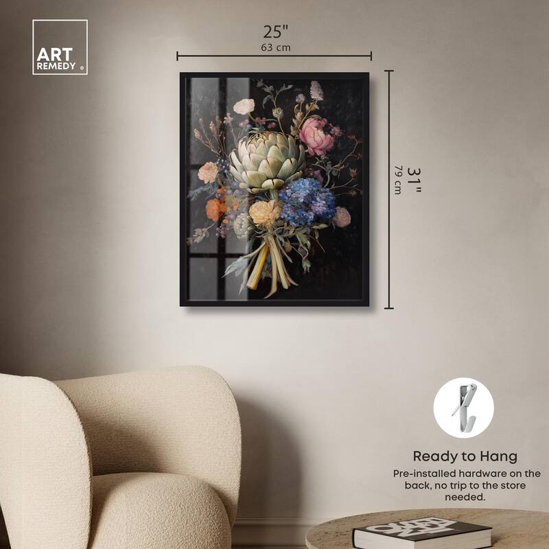 Moody Artichoke II Shadowbox by Art Remedy