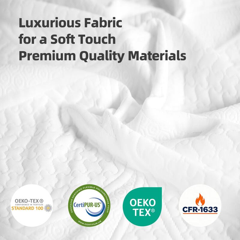 GDFStudio Peregrine 14-Inch Premium King Mattress with Antimicrobial and Ergonomic Zoned Support