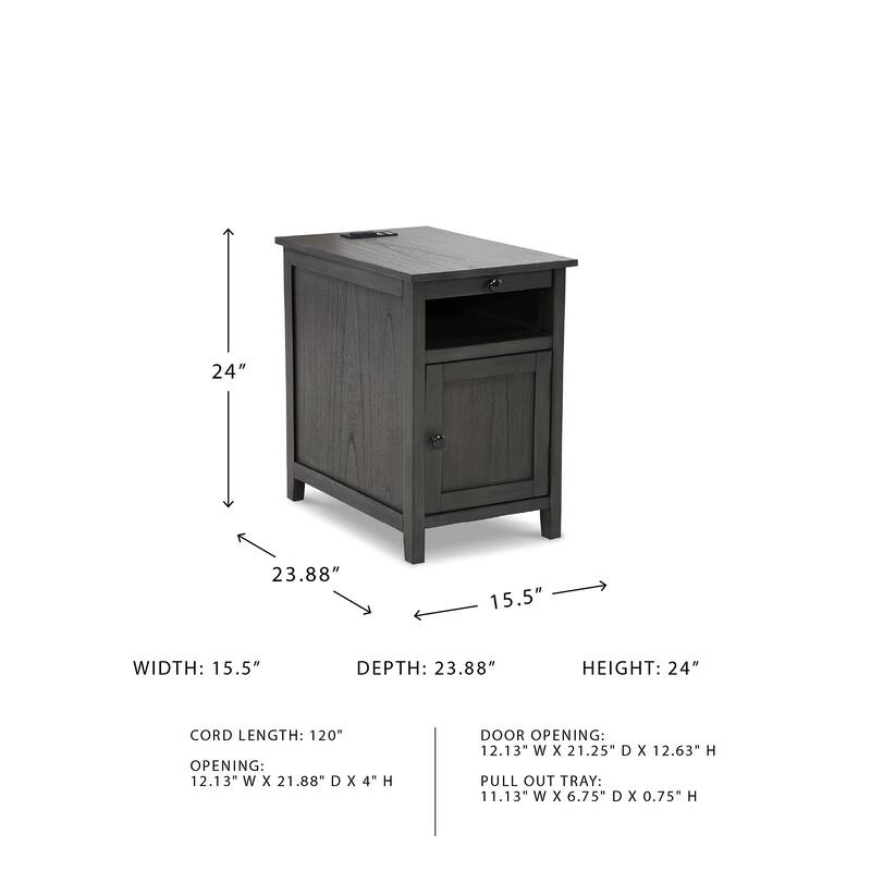 Signature Design by Ashley Treytown Chairside End Table - 16"W x 24"D x 24"H