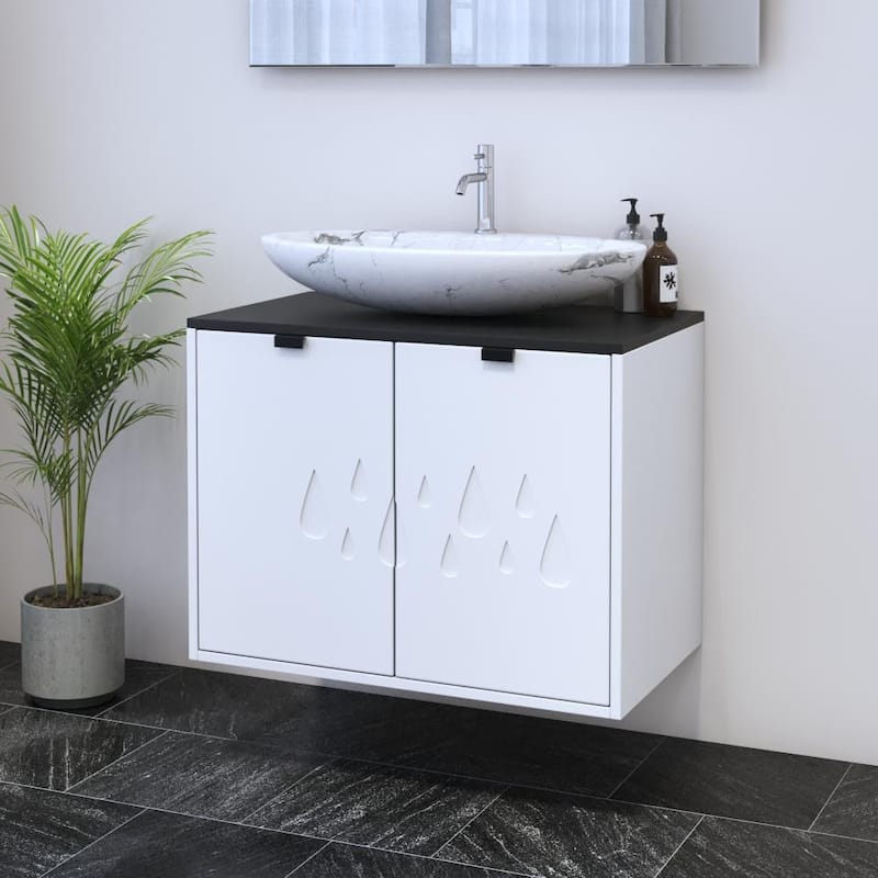 Teardrop 2D 80 Floating Bathroom Vanity (32" Width)