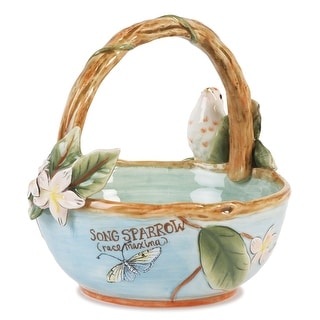 Fitz and Floyd Toulouse Basket Bowl. 5.5 Inch - 5.5-in Dia x 5.75-in H/Capacity 14-oz