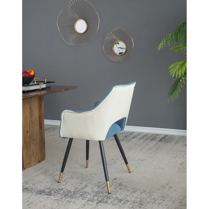 Modern 23.2" Upholstered Accent Chair with Iron Legs for Living Room (Set of 2)