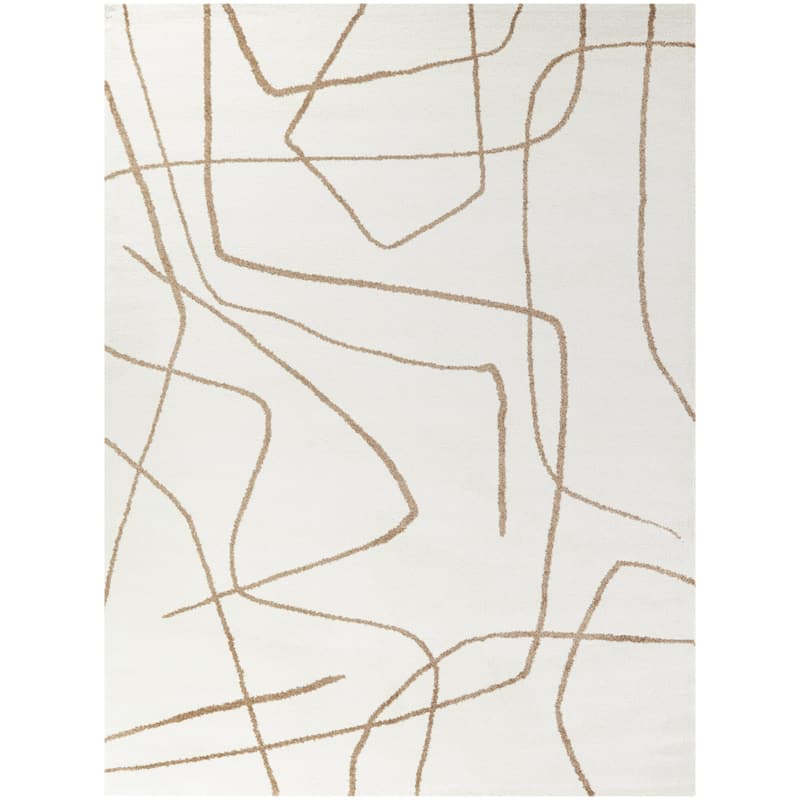 Descartes Abstract Modern Area Rug - 2'2" x 7' Runner - Rust