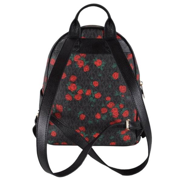 Shop Michael Kors Rose Print Coated Canvas Signature Medium Abbey Backpack 12 X 9 X 4 55 On Sale Overstock 29038263
