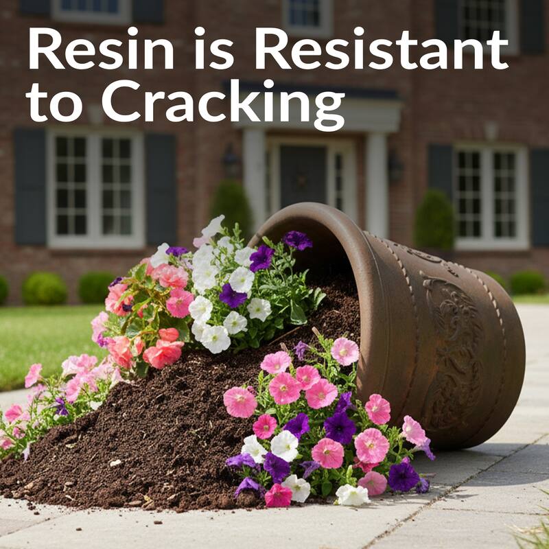 Arabella Outdoor Flower Pot Planter - Beige - 20-Inch - 4-Pack