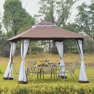 Outsunny 10 ft x 10 ft Steel Outdoor Garden Gazebo