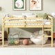 preview thumbnail 4 of 36, Solid Rubber Wooden Twin Loft Bed with Ladder Natural