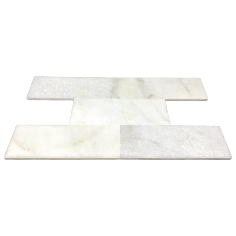 Pale Gray Marble 3" x 9" Polished Tile