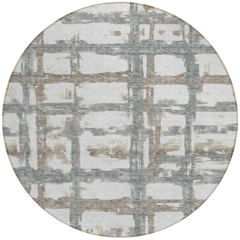 HomeRoots Striped Transitional Rectangle Outdoor Rug