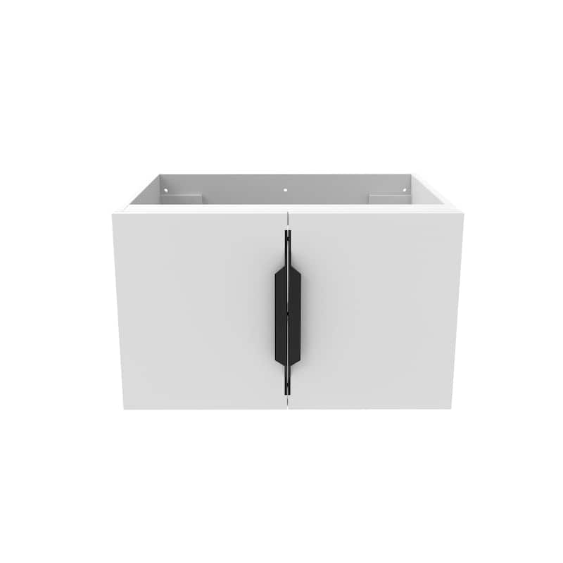 Alpine 24" Wall Mounted Bathroom Vanity (Base Only) - White - Matte