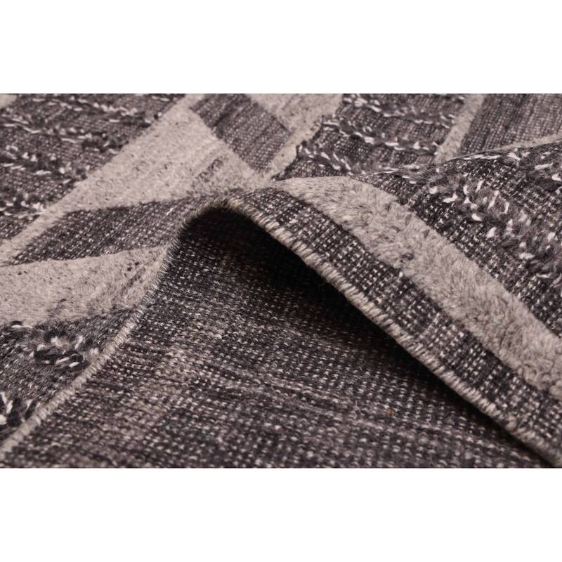 ECARPETGALLERY Hand-knotted Tangier Charcoal Wool Rug - 8'4 x 10'3