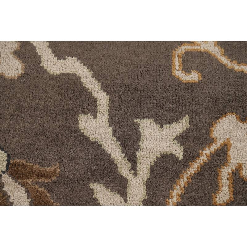 Brown Oushak Oriental Area Rug Handmade Wool Carpet - 8'9"x 11'9"