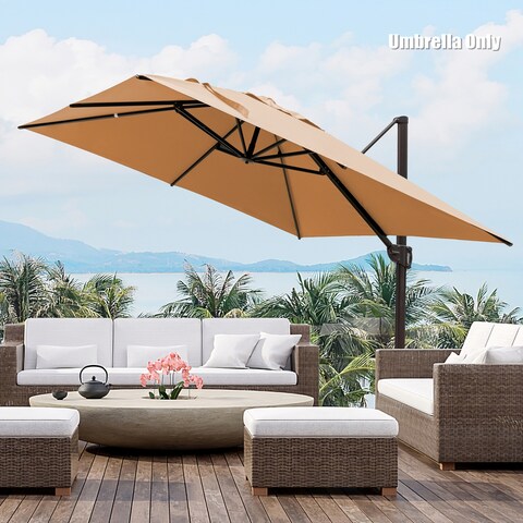 Patio Offset Cantilever Umbrella 10 ft Square Canopy Parasol