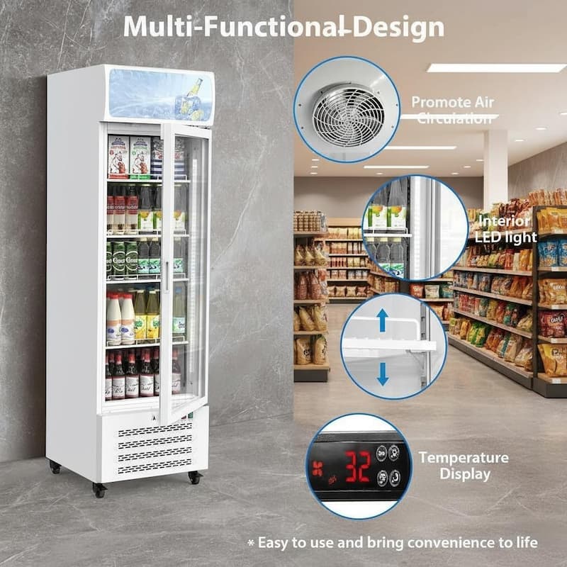 Commercial Display Refrigerator, 11.5 Cu.Ft.