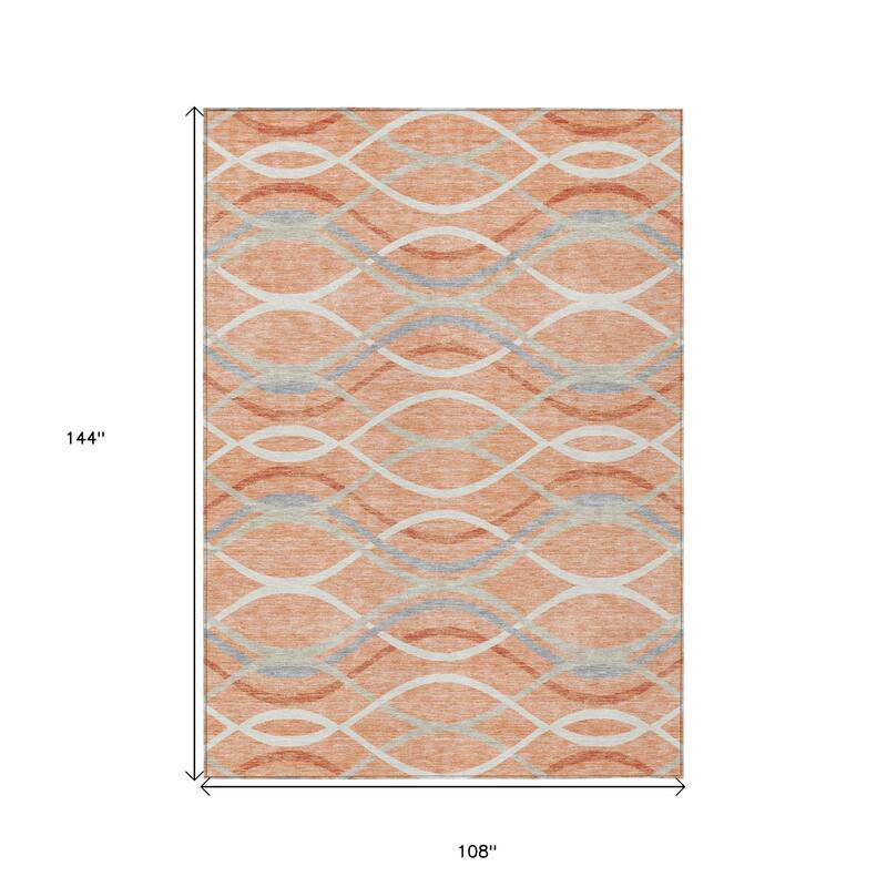 HomeRoots Abstract Transitional Rectangle Outdoor Rug