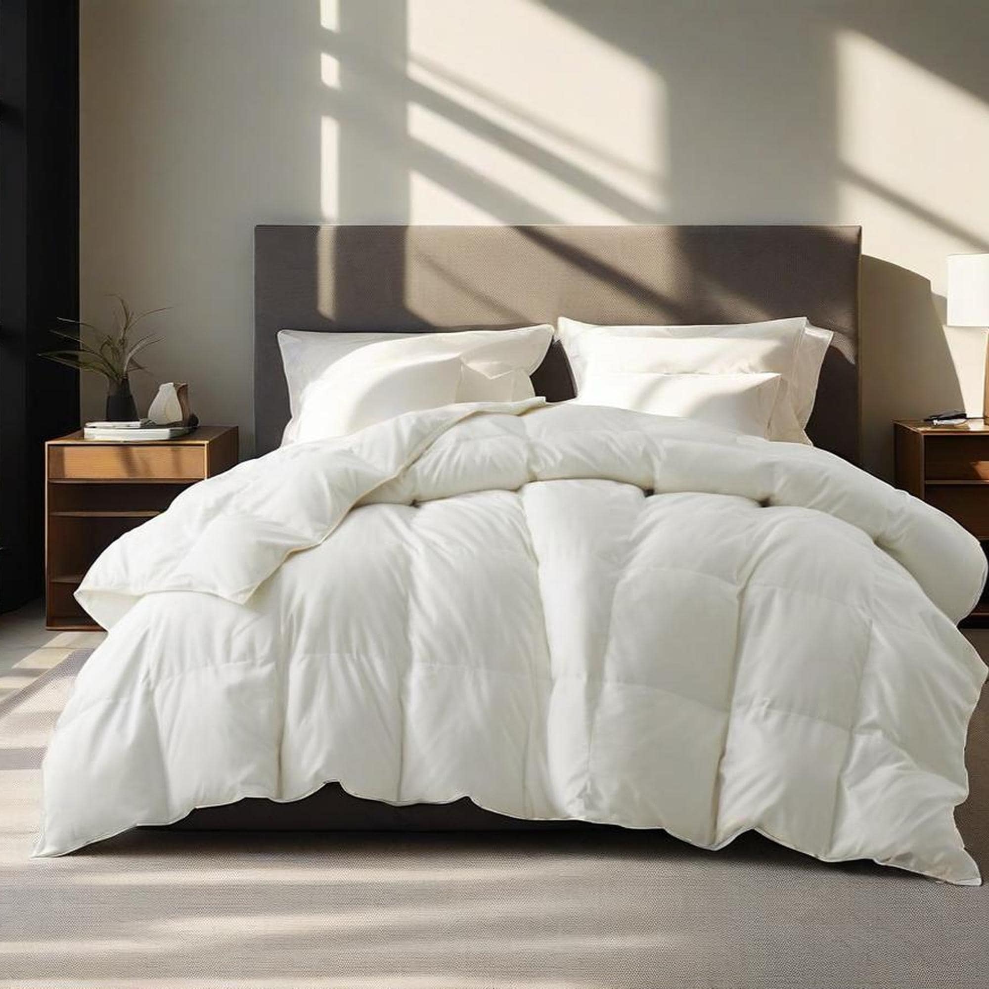 Year-round & Lightweight White Goose Down Duvet Comforter