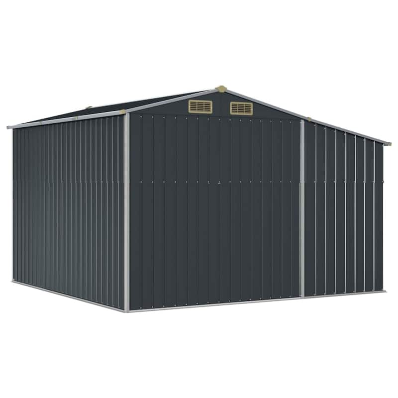 vidaXL Garden Shed Metal Outdoor Storage Tool Shed House Galvanized Steel
