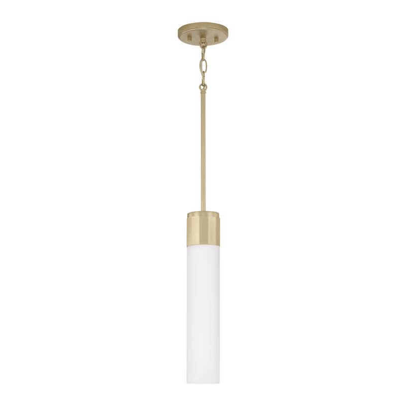 Sutton 1-light Soft Gold Mini Pendant w/ Soft White Glass
