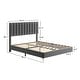 preview thumbnail 8 of 6, Modern Velvet Platform Bed Frame with Adjustable Headboard