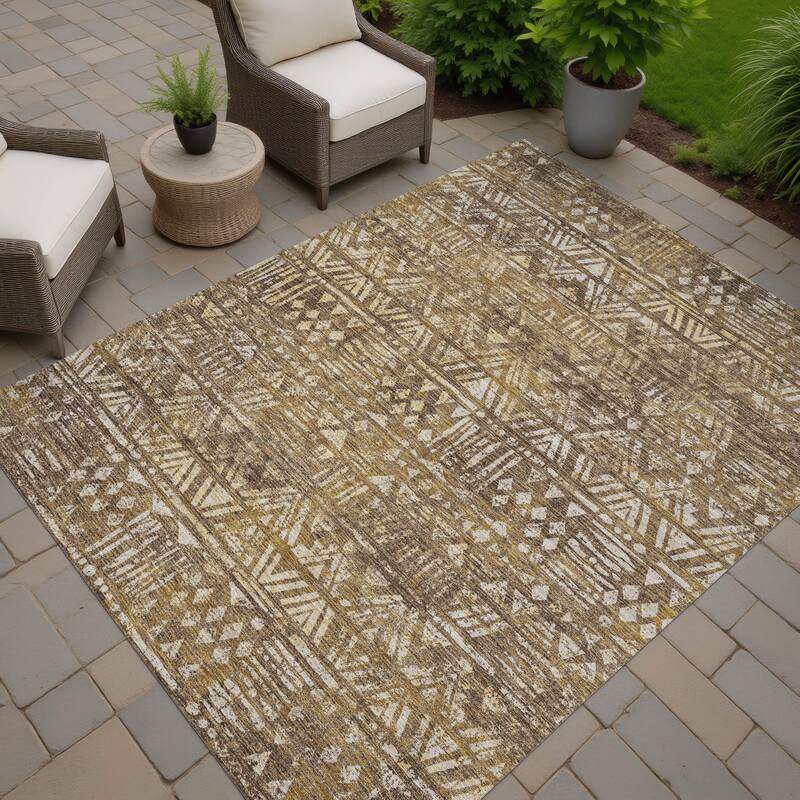 Machine Washable Indoor/ Outdoor Global Jara Chantille Rug
