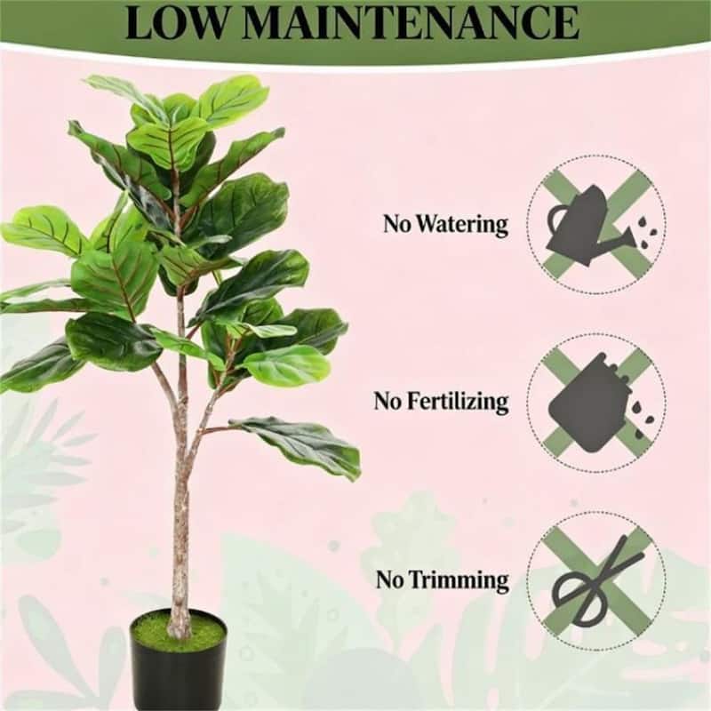 Artificial Fig Tree, Potted Plant, used For home and Office decoration, Green