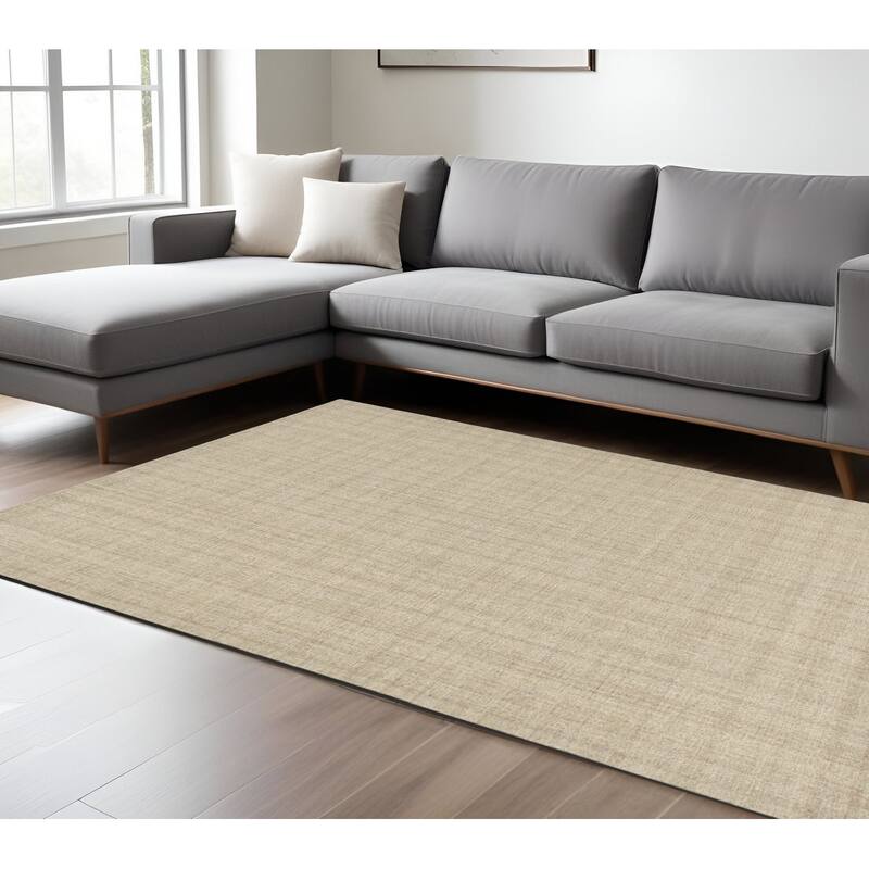 HomeRoots Plaid Transitional Rectangle Area Rug - 138.00 in. x 102.00 in.  x 0.45 in.