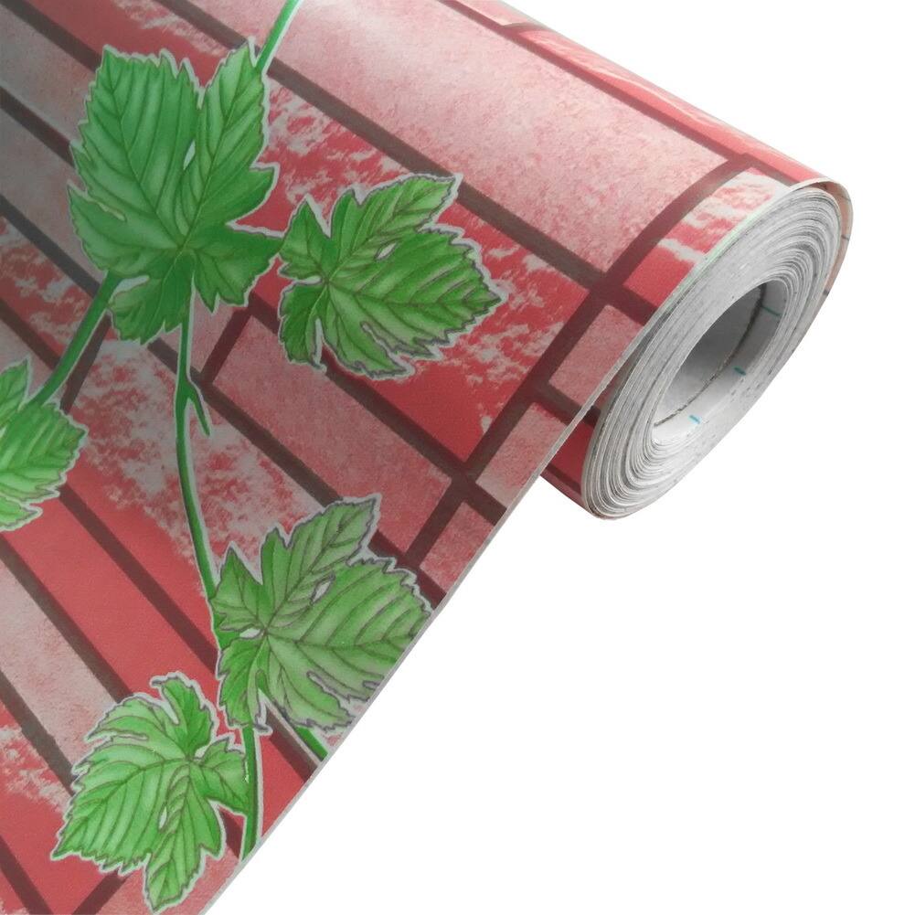 Vinyl Self-Adhesive Waterproof Prepasted Wallpaper Home Decor (Roll) and Will Stick to Any Smooth Surface, Leafy Wall