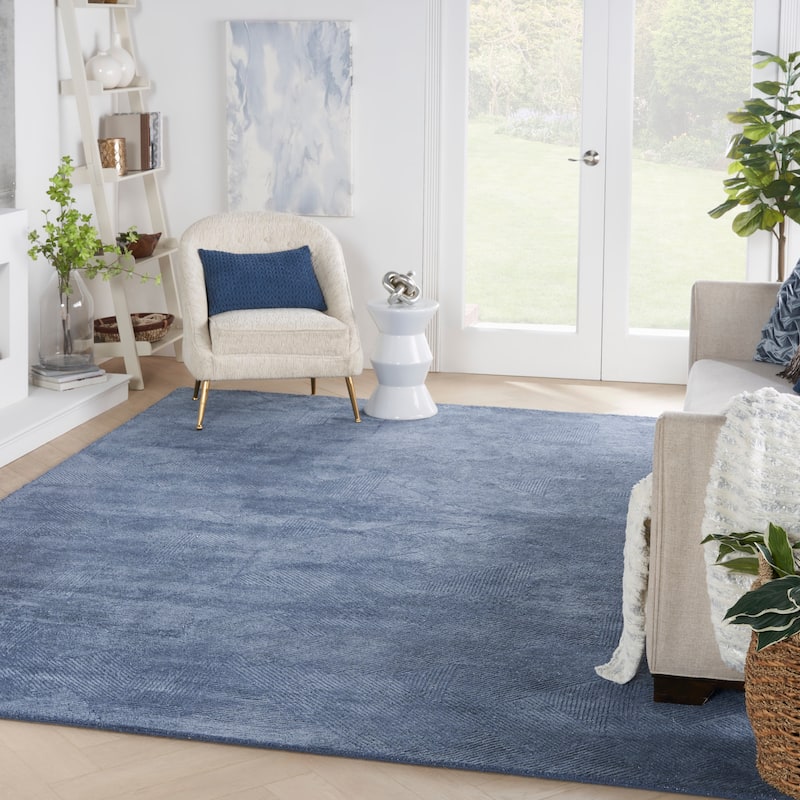 Michael Amini Abstract Linear Shimmer Area Rug