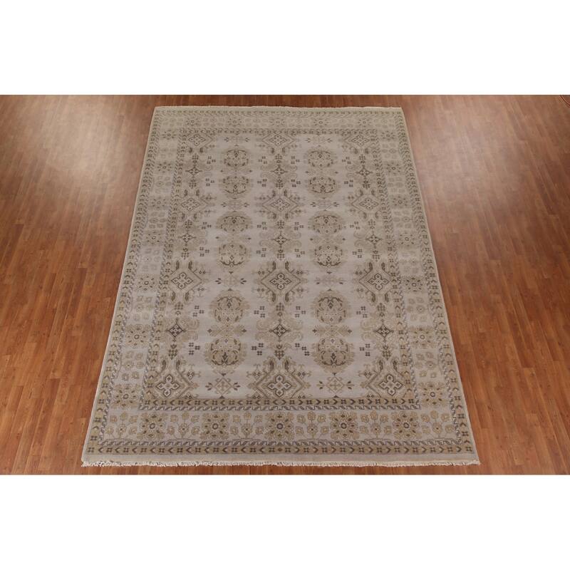 Oushak Oriental Area Rug Handmade Wool Carpet - 8'10"x 12'1"