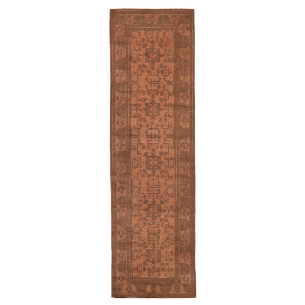ECARPETGALLERY Hand-knotted Finest Khal Mohammadi Copper Wool Rug - 2'8 x 9'2