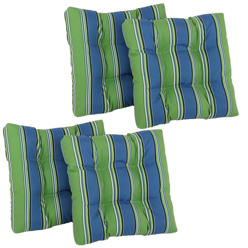 19-inch Square Tufted Indoor/Outdoor Chair Cushions (Set of 4)