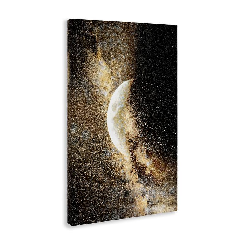 Stupell Starry Nebula Crescent Moon Canvas Wall Art Design By Gemma Bardot