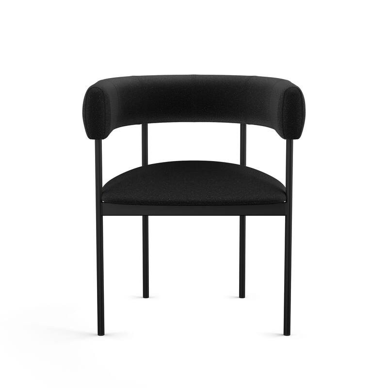 Amisco Julius Upholstered Dining Chair with arms and Metal Legs