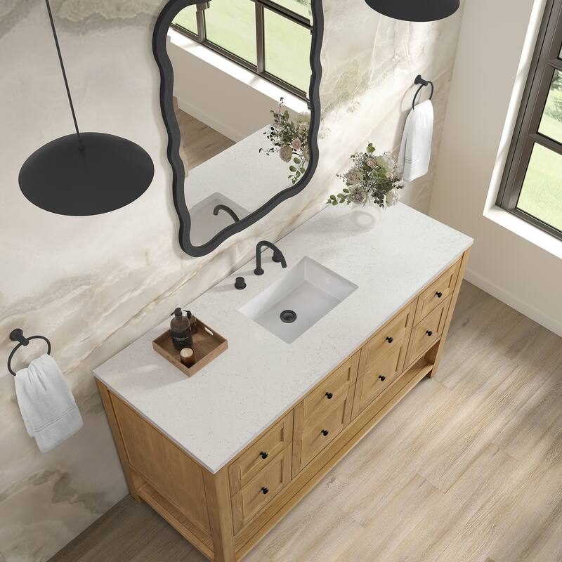 Breckenridge 60" Single Vanity, Light Natural Oak - 60S - Lime Delight