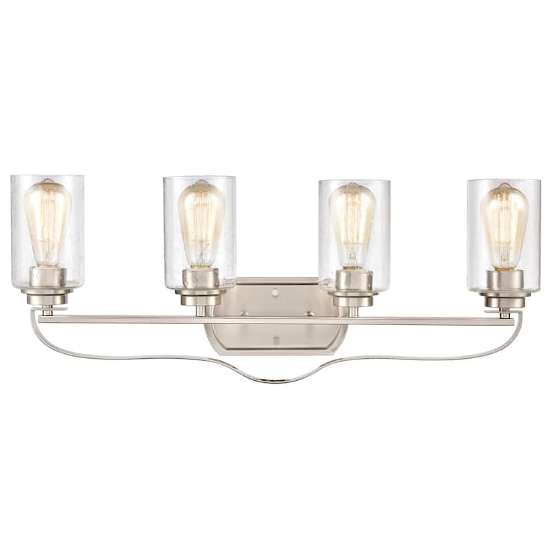 Market Square 12-inch Wide 2-Light Vanity Light in Brushed Nickel - 28 - Brushed Nickel