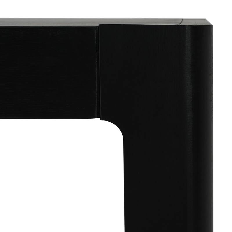 59''W Farmhouse Console Table,Elegant Minimalist Design with Premium Wood Veneer and Rounded Corners