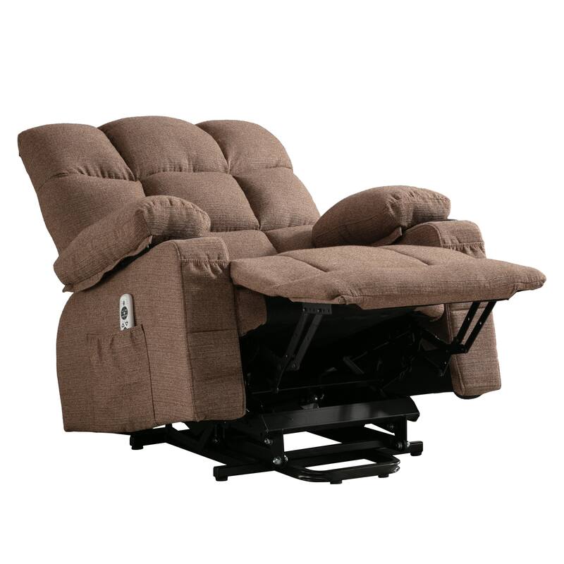 Electric Lift Recliner with Heating, Massage Therapy, USB Charging, and Handy Storage Pockets