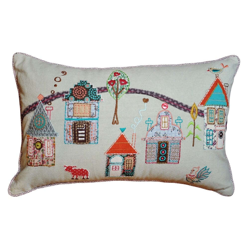 Fraydram Multicolor Cotton Decorative Throw Pillow