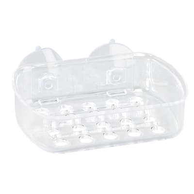 Bath Bliss Clear Plastic Soap Dish - 5"x3.75"x1"