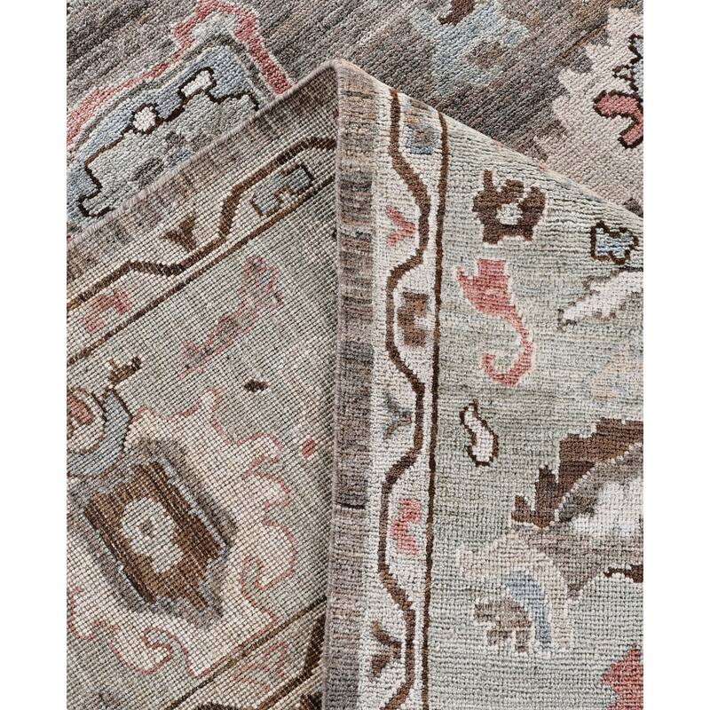 Oushak One-of-a-Kind Hand-Knotted Area Rug - Brown - 8' 0" x 9' 8"
