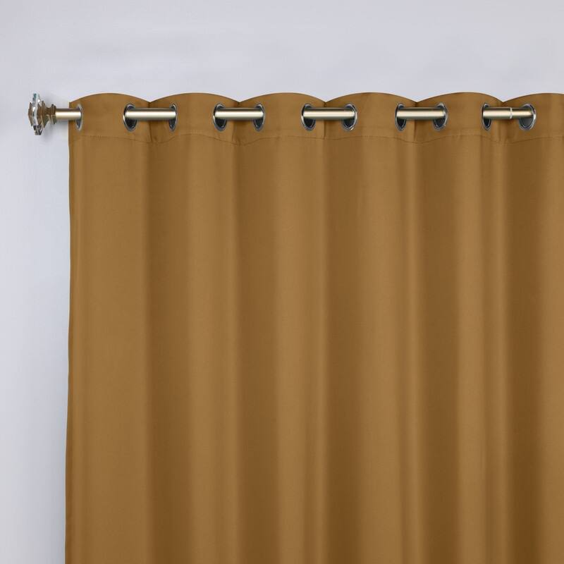 Superior Solid Machine Washable Room Darkening Grommet Blackout Curtains, Set of 2