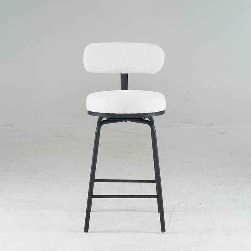 Upholstered Swivel Bar Stools Side Chairs Set of 2