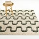 preview thumbnail 1 of 3, Boreas Squiggle Stripe Area Rug 5'3" x 7' - Green/Blue