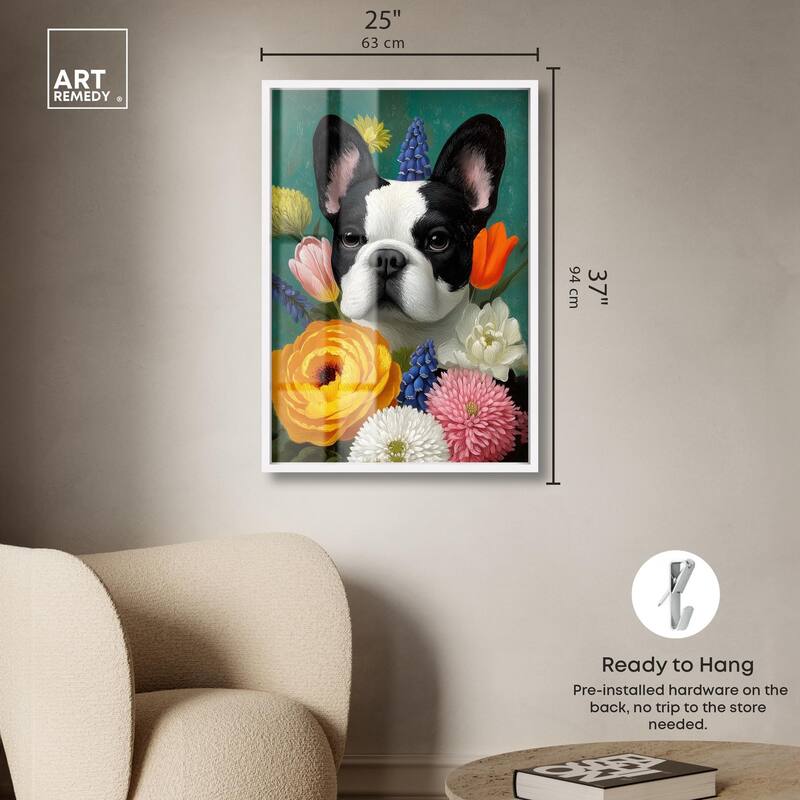Secret Garden Frenchie Shadowbox by Art Remedy