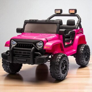 12V Kids Ride-On Car with Remote Control, Dual Drive, Bluetooth, MP3, Four-Wheel Suspension, Headlights for Ages 2-4