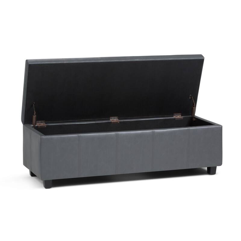 WYNDENHALL Cambridge 48 inch Wide Contemporary Rectangle Storage Ottoman
